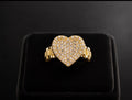 White Gold CZ Rolex Band Ring