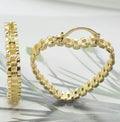 Elegant heart shaped earrings